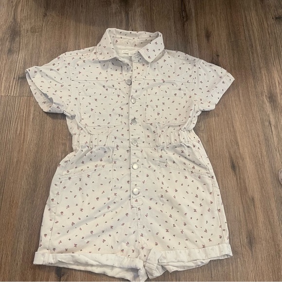 Altar’d State Skylar Cargo Romper Floral Women’s Small Cottagecore Boho Coquette - Picture 2 of 10